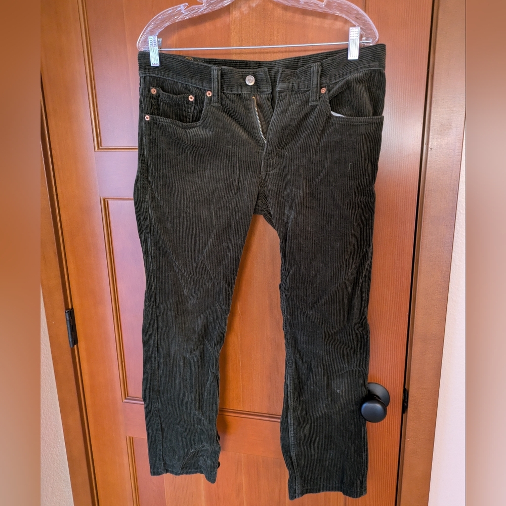 Classic Levi's 511 Corduroy Green Pants 32x29